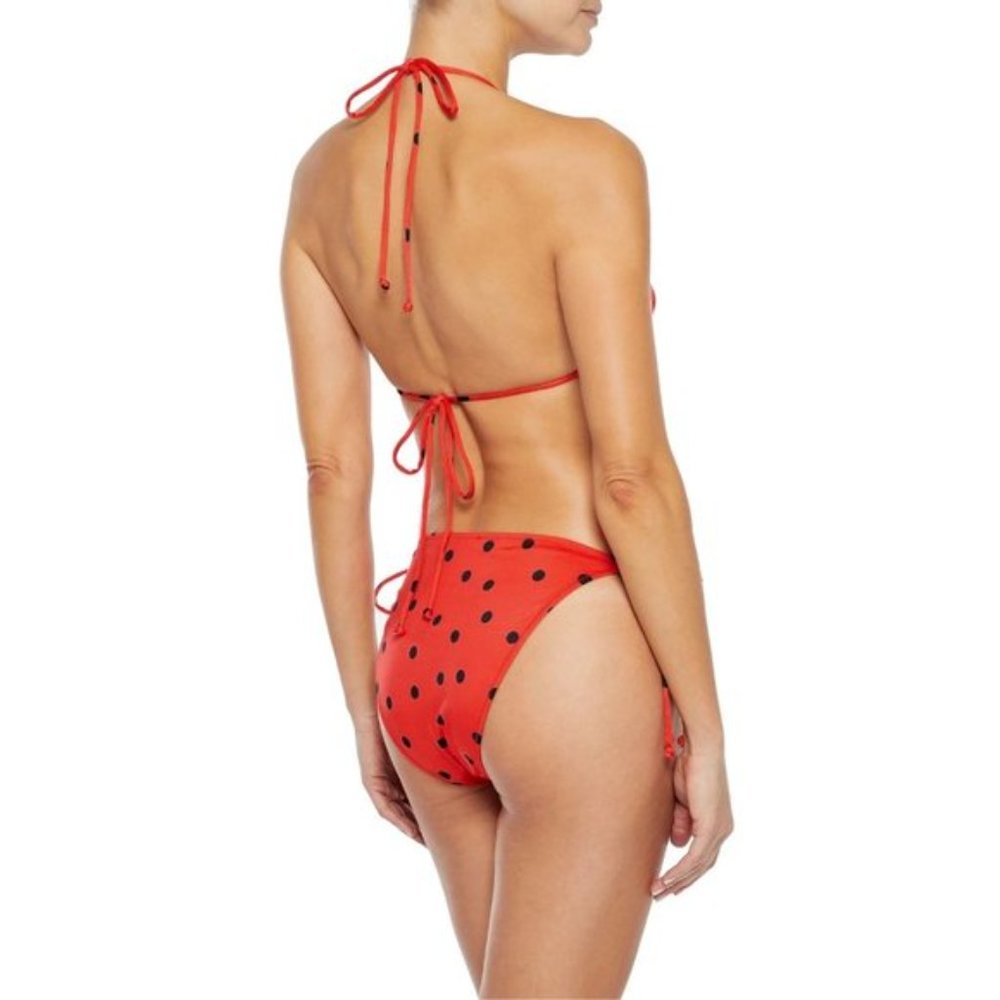 [NWT] Ganni Red Rosedale Triangle Bikini - Picture 3 of 5